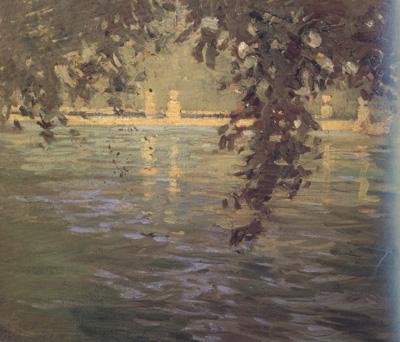Fujishima takeji Pond Villa d'Este (nn02) Sweden oil painting art